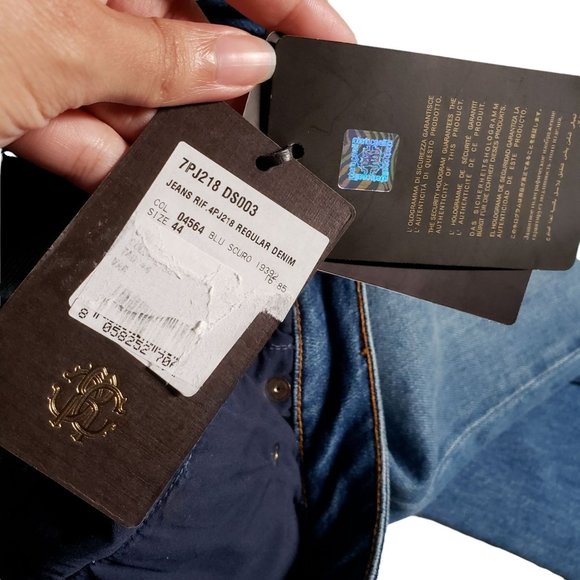 Roberto Cavalli Jeans Womens Sz IT-44 US-8 Regular Straight Leg Medium Wash NWT - Picture 12 of 12